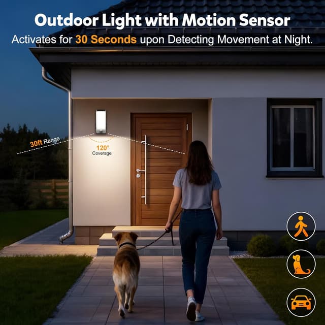 Thumbnail 2 de Motion Sensor Lights Outdoor 10000mAh Wall Lights
