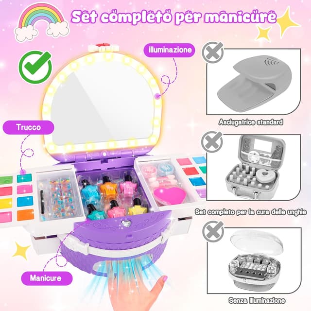 Detalle de Kit manicure nail art bambina 6-12 anni