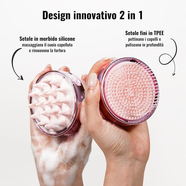 Thumbnail 1 de SHINLEA Massaggiatore cuoio capelluto spazzola in silicone rosa