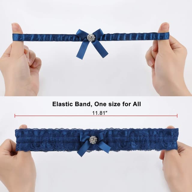 Thumbnail 4 de MWOOT Liga Nupcial Azul Elástica para la Novia 💍