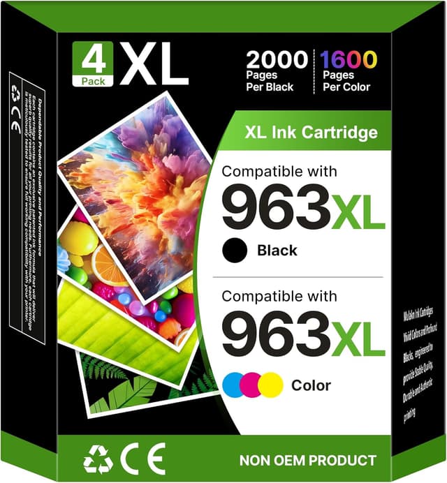 Detalle de Gureef 963 / 963XL Ink Cartridges Multipack (4-Pack) compatible with HP 9010 series