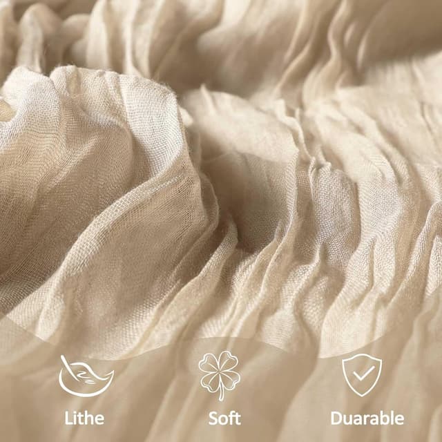Thumbnail 4 de Beige Cheesecloth Table Runner 10ft