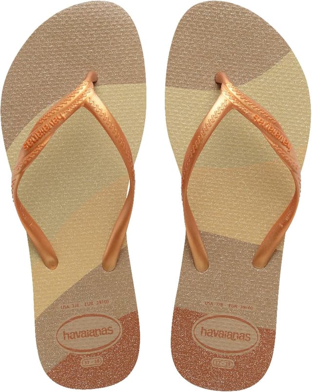 Detalle de Havaianas Fantasia Gloss – infradito da donna comode e minimal con tocchi brillanti