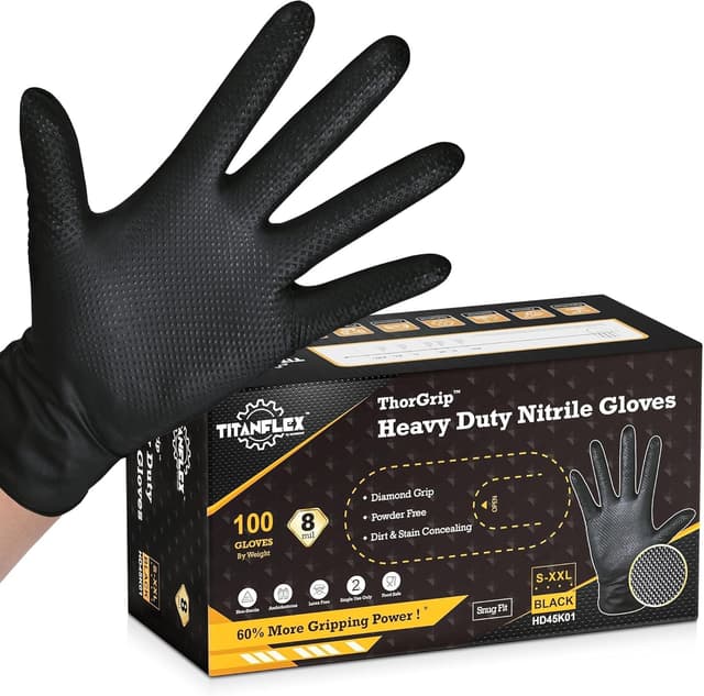 Imagen de TitanFlex Heavy Duty Nitrile Gloves 8 mil en OfertitasTOP