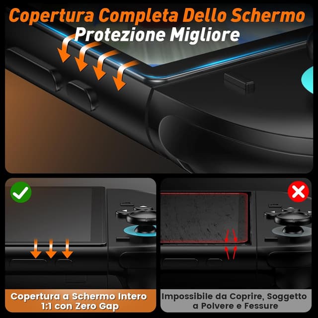 Thumbnail 5 de daydayup Vetro temperato 4 pezzi per Switch