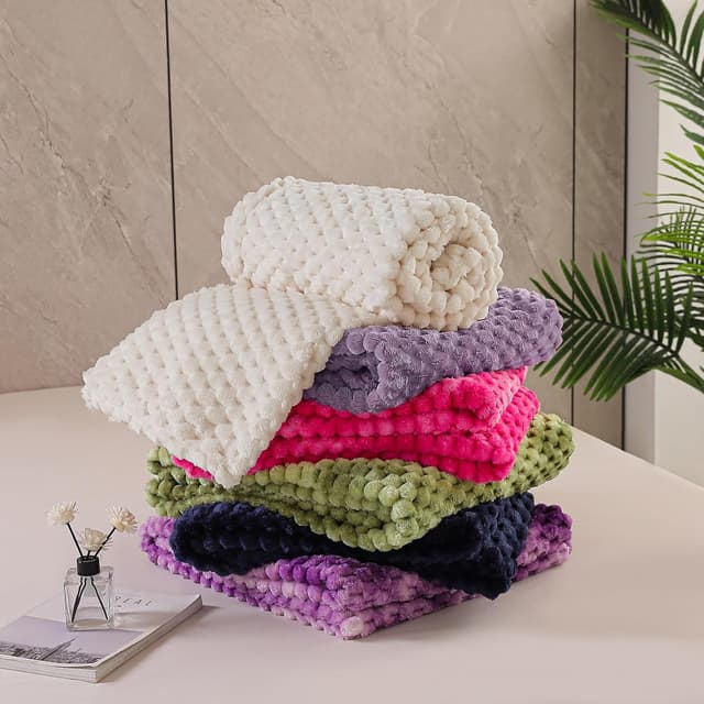 Thumbnail 6 de Exclusivo Mezcla fleece throw blanket for couch (extra large, 127x178 CM) – soft plush sofa throw