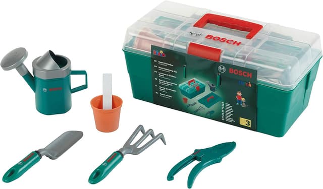 Detalle de Theo Klein 2791 Bosch Gartenprofibox – Kinder-Gartenset in robuster Box ab 3 Jahren