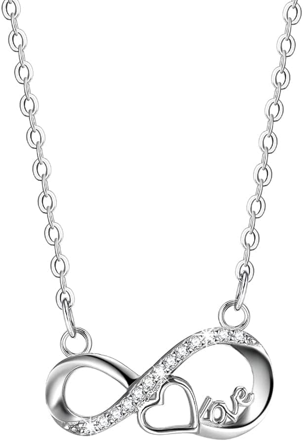 Thumbnail 6 de Viwind Damen Kette aus 925 Sterling Silber mit Unendlichkeit & Herz Anhänger