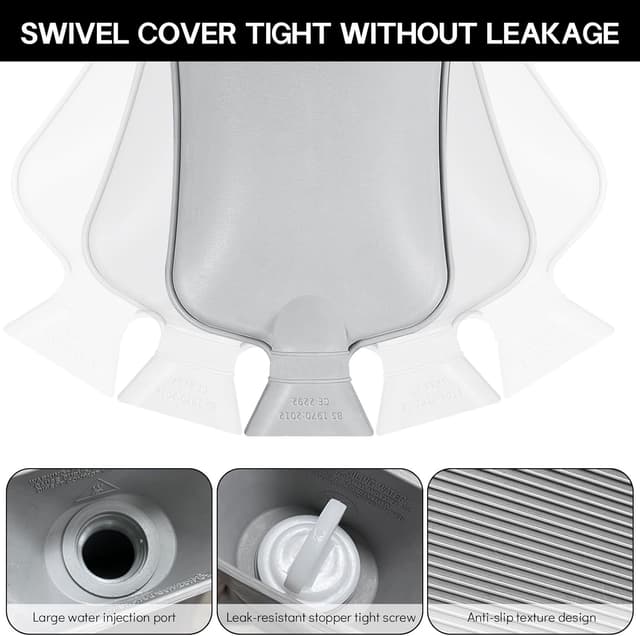 Thumbnail 3 de Jsdoin Hot Water Bottle 2L with Faux Fur Cover