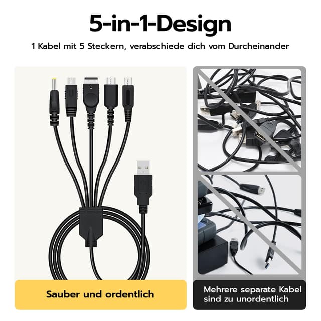 Thumbnail 6 de USB 5‑in‑1 Ladekabel für Nintendo 2DS