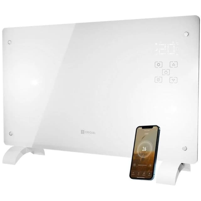 Detalle de Origial CRYSTALWAVE radiador eléctrico de cristal con WiFi de 2000 W (ORIHEAT2000W) blanco
