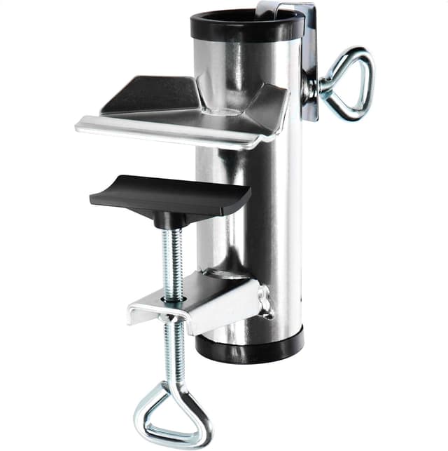 Detalle de Com-four Porte-parasol en métal XL avec pied pour balcon, terrasse ou table (1 pièce) Ø 25 à 38 mm