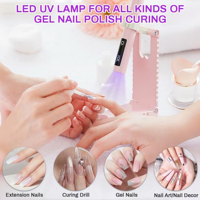 Thumbnail 6 de Flintronic Lampe UV Ongles Gel 3W portable avec support, double minuteur 30s/60s et écran tactile