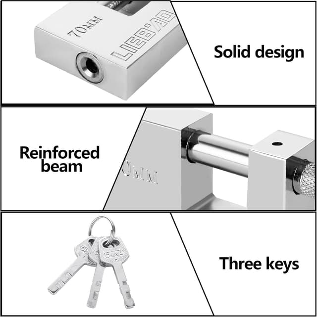 Thumbnail 4 de ASelected Candado pesado 70 mm para exteriores