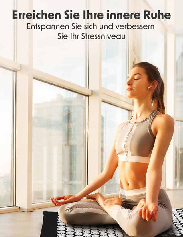 Detalle de LifeGoods Akupressurmatte mit Kissen – Akkupressmatte gegen Schmerzen & Stress, Massagematte für Rücken und Nacken