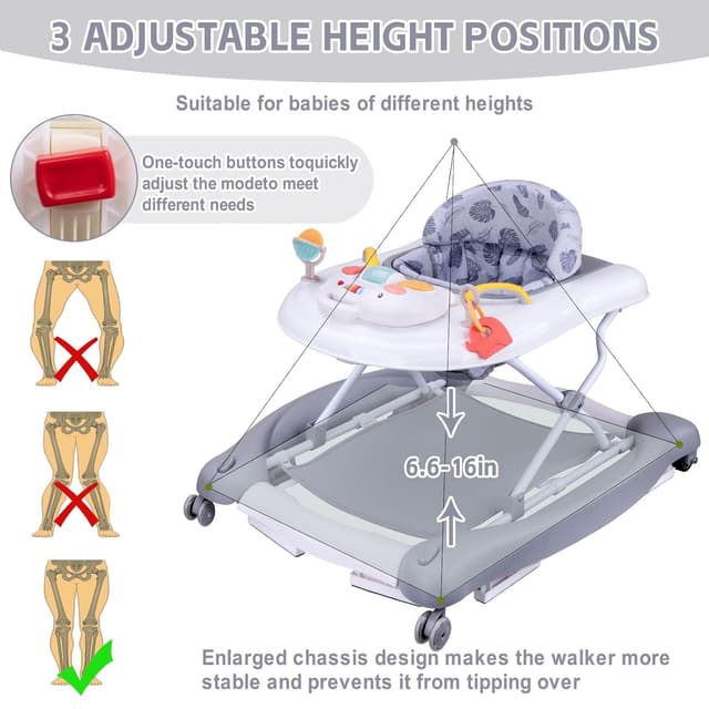 Thumbnail 6 de Foldable 5-in-1 Baby Walker with Trampoline Mat 👶