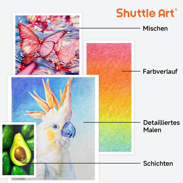 Thumbnail 5 de Shuttle Art 172 Buntstifte Set 172 Farben 🎨