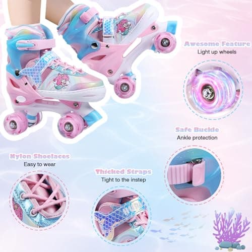 Thumbnail 3 de Hualonger Roller Skates Adjustable Kids Size 4 🛼