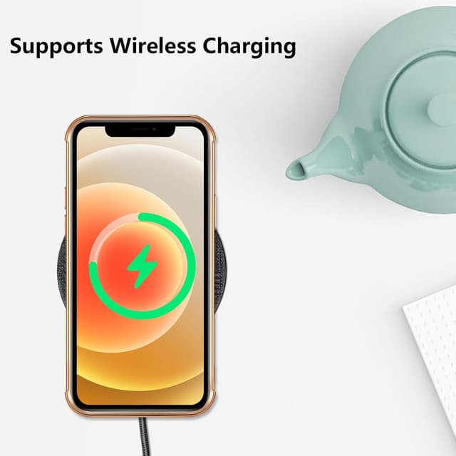 Detalle de ZTOFERA Designed for iPhone 12 6.1-inch Case with Love-Heart Plating Edge