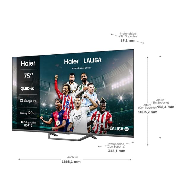 Thumbnail 2 de Haier H75S80FUX TV QLED 75" 4K Smart Gaming