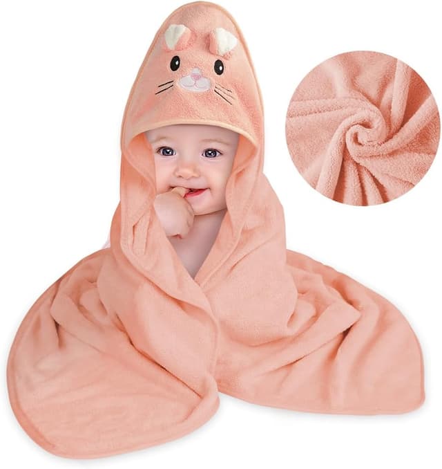 Thumbnail 5 de Aolso Cape de Bain Bébé à Capuche 3pcs 80x80