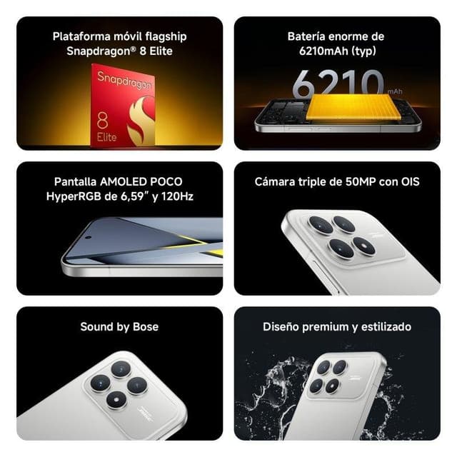 Thumbnail 3 de POCO F8 Pro 12GB 512GB 6,59" AMOLED 5G — batería 6.210 mAh