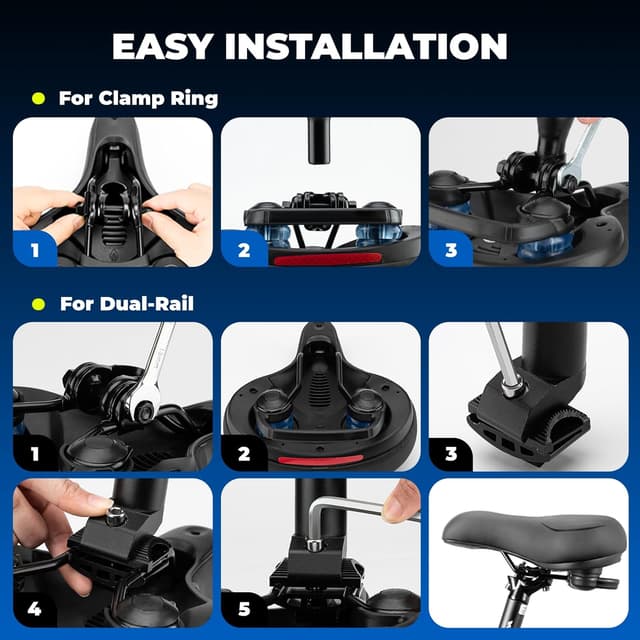 Thumbnail 6 de ROCKBROS Comfortable Soft Bike Seat Cushion – Ergonomic, Breathable & Waterproof Memory Foam Pad