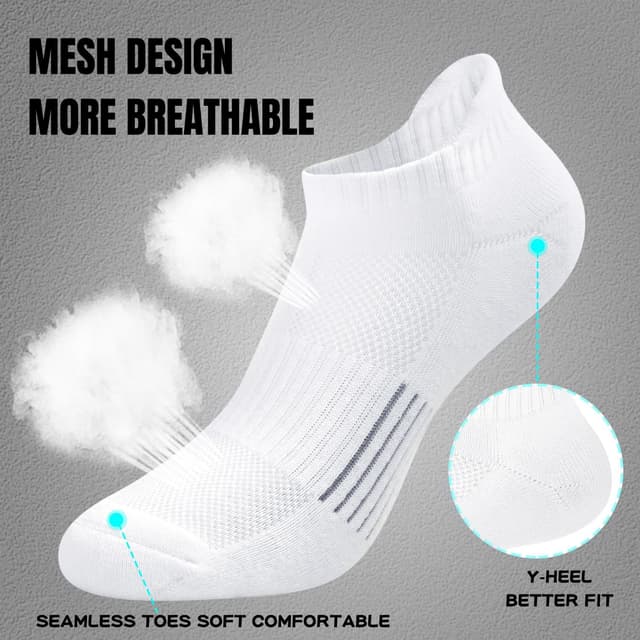 Detalle 2 de ILovDaisy Sneaker-Socken Damen (5 Paar) atmungsaktiv aus Baumwolle – Kurzsocken für 35–38/39–42