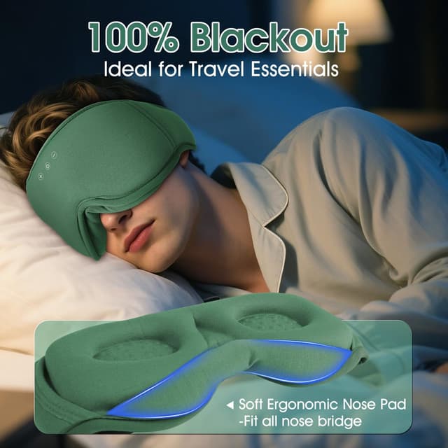 Detalle 1 de LC-dolida Schlafmaske mit Bluetooth 5.4