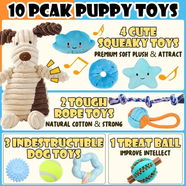 Thumbnail 1 de Speedy Panther Welpen Spielzeug Set 10 St. Plüsch & Quietsch 🐾