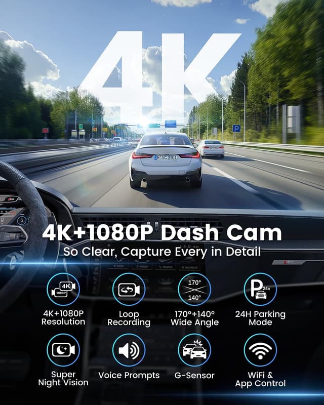 Thumbnail 1 de DYNACAM Dash Cam 4K