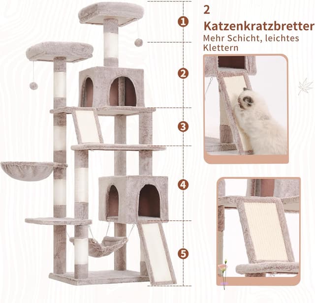 Detalle 2 de Gitelsnour Kratzbaum 180 cm fürs Indoor