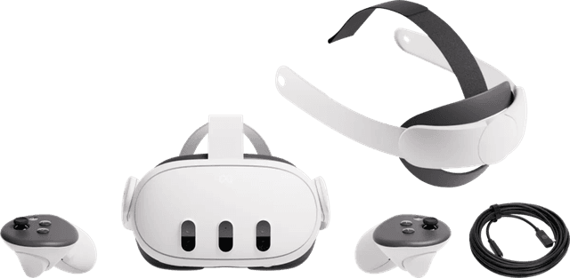 Detalle de Meta Quest 3 512GB inkl. BlueBuilt PC Link-Kabel und Elite Strap