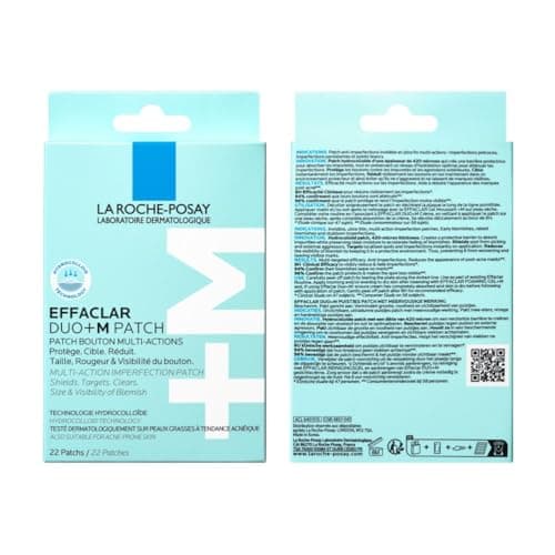 Detalle de La Roche-Posay Effaclar Duo+M Patch: parches hidrocoloides anti-imperfecciones (22 uds) para piel con tendencia acneica