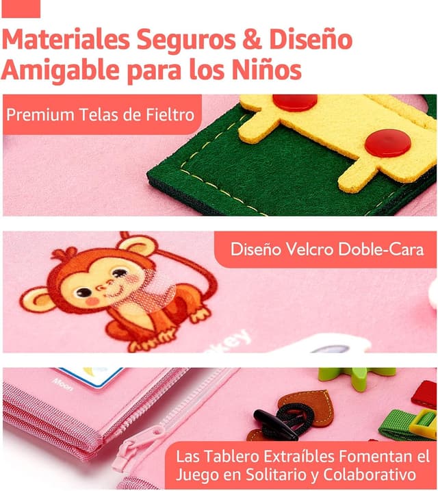 Thumbnail 5 de hahaland Busy Board Juguetes Montessori para Niños