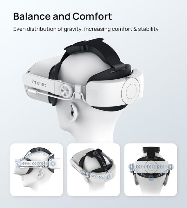 Detalle de TRANSNOVO VR head strap 6000mAh