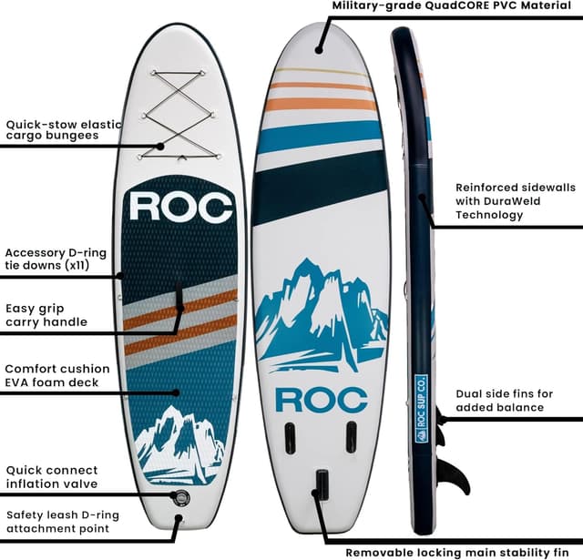 Thumbnail 3 de Roc Inflatable SUP 33" Wide Deck 🏄