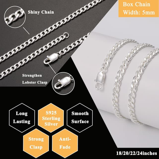 Detalle de Rajputana S925 Cuban chain 28 inch