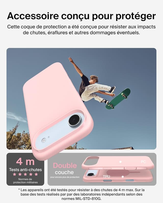 Thumbnail 2 de Belkin SheerForce Protect Rose pour iPhone 17 Pro Max