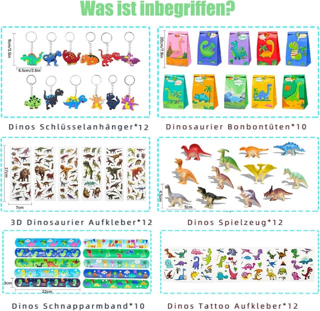 Thumbnail 1 de Dino Party Mitgebsel 80-teilig