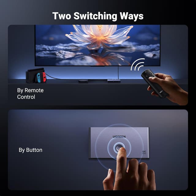 Thumbnail 5 de UGREEN HDMI 2.1 Switch 3‑in‑1 48Gbps