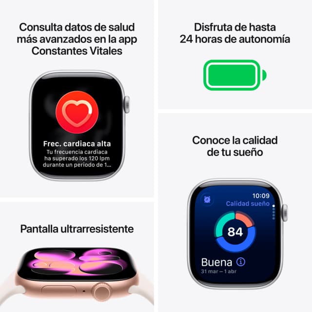 Detalle de Apple Watch Series 11 GPS 42mm Aluminio negro azabache