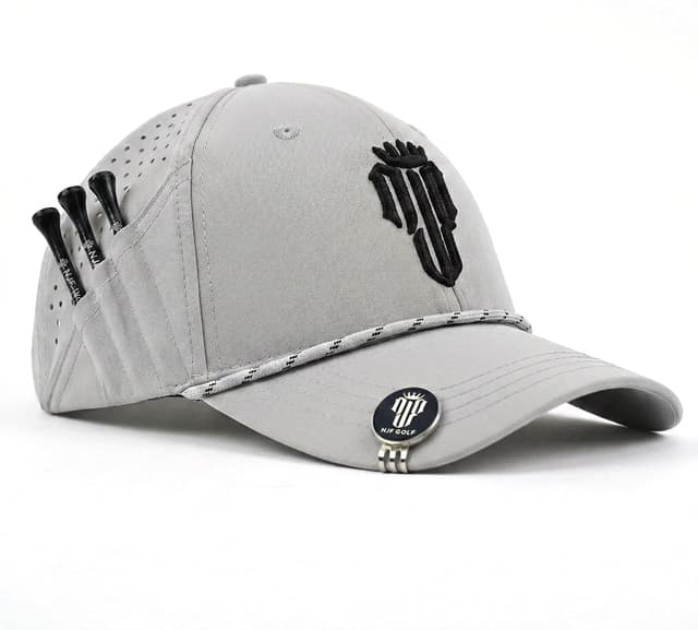 Detalle de NJF Golf Hat Men – Breathable Adjustable Golf Cap with Tee Holder & Ball Marker