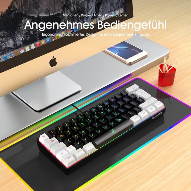 Thumbnail 6 de 60% Snpurdiri Gaming Tastatur, 61 Tasten