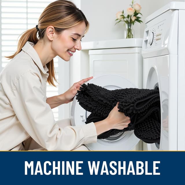 Thumbnail 4 de Smiry Dog Door Mat 47x32 Absorbent Chenille