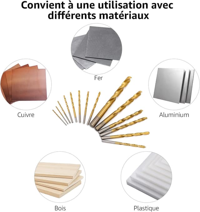 Thumbnail 4 de Amazon Basics Coffret forets 14 pièces 🛠