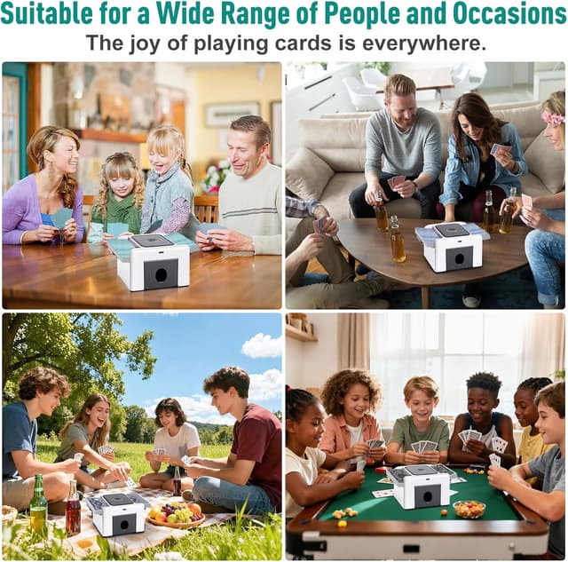 Thumbnail 6 de LAMZZP Automatic Card Shuffler (1–2 Decks) – Dual Mode, Rechargeable, Low-Noise Portable Shuffler