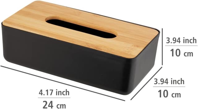Detalle 2 de WENKO Rotello Caja para toallitas con tapa de bambú