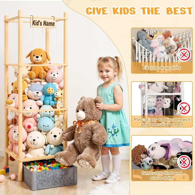 Detalle 1 de WORLDMX Stuffed Animal Storage 57in