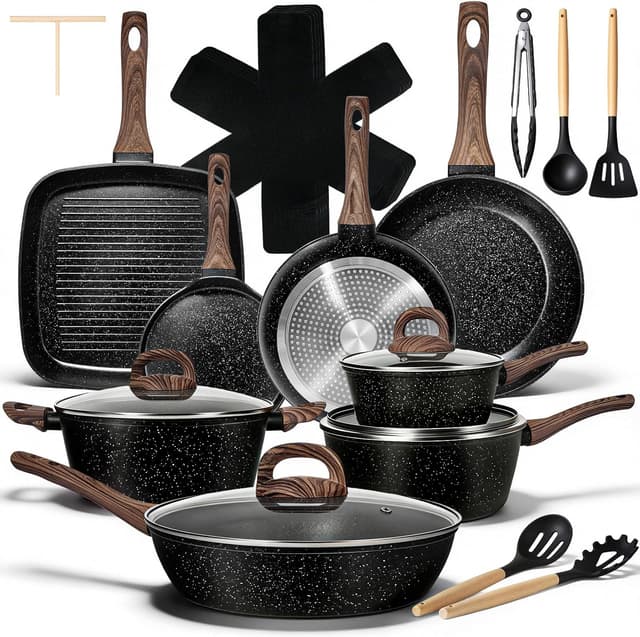 Detalle de EWFEN 25-Piece Nonstick Ceramic Set